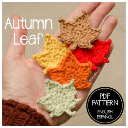Autumn Leaf – Crochet Pattern (PDF) – English – Español