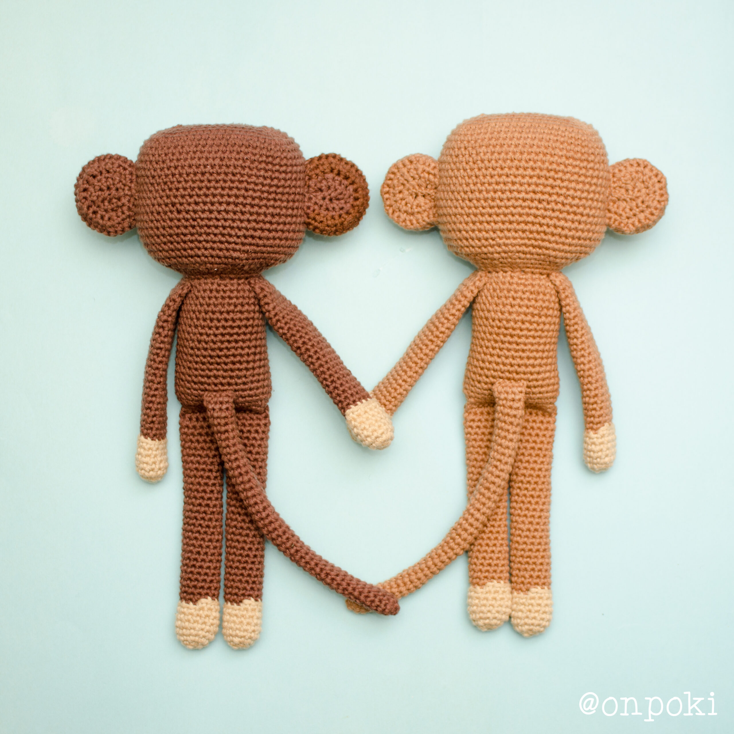 Kindanimal Monkey – Handmade Crochet Soft Toy – Customisable in 105 Colours (One Doll) - Imagen 8