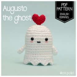 Augusto the Love Ghost – Crochet Pattern (PDF) – English – Español