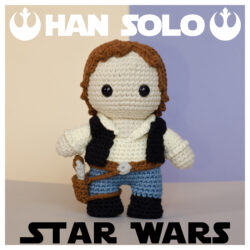 Han Solo Crochet Doll – Handmade Star Wars Amigurumi – 100% Cotton