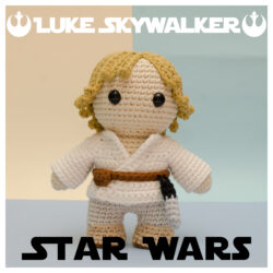 Luke Skywalker Crochet Doll – Handmade Star Wars Amigurumi – 100% Cotton