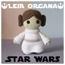 Princess Leia Crochet Doll – Handmade Star Wars Amigurumi – 100% Cotton