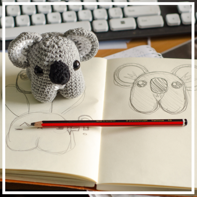 CANDY KOALA – mini koala crochet handmade amigurumi – rattle optional – customisable in 105 colours - Image 3