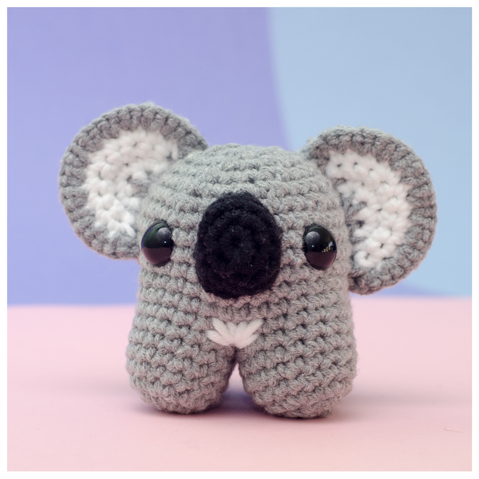 CANDY KOALA – mini koala crochet handmade amigurumi – rattle optional – customisable in 105 colours - Image 5