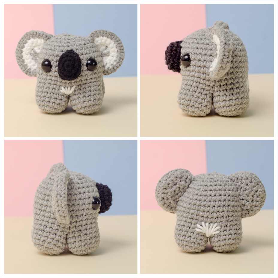 CANDY KOALA – mini koala crochet handmade amigurumi – rattle optional – customisable in 105 colours - Image 2