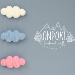 Onpoki Clouds – Handmade Crochet Wall Decoration – Choose from 105 Colours