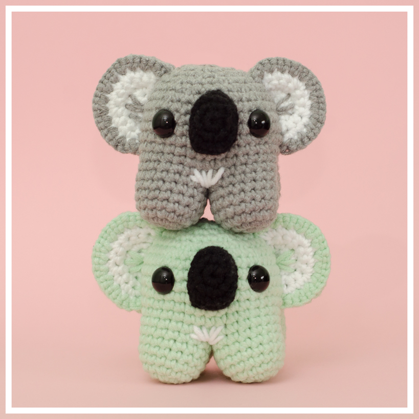 CANDY KOALA – mini koala crochet handmade amigurumi – rattle optional – customisable in 105 colours - Image 4